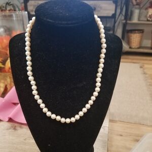 Classic White Pearl Necklace - Women's Jewelry